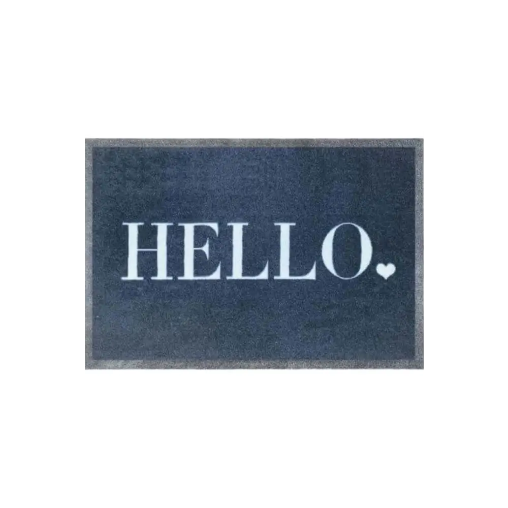 Washable Mats Bordered Design - Hello / 50X75 cm - Doormat