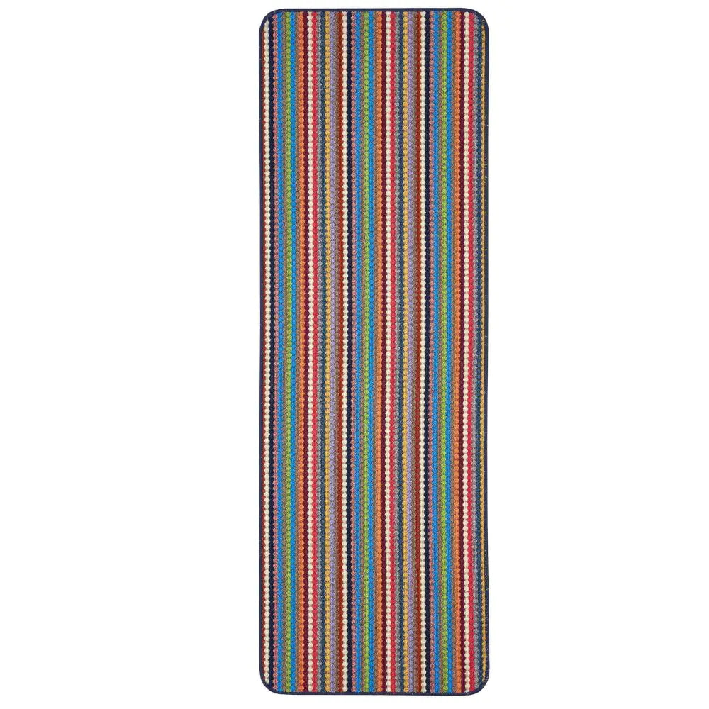 Washable Multicolour Stripe Mats| 111 - Multicolour / 67X200 cm - Doormat
