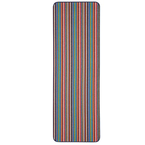 Washable Multicolour Stripe Mats| 111 - Multicolour / 67X200 cm - Doormat