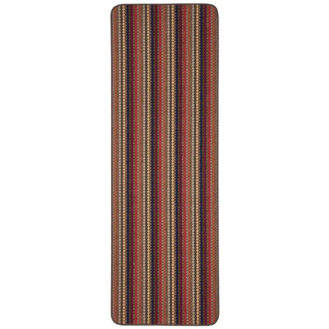 Washable Multicolour Stripe Mats| 111 - Brown / 67X200 cm - Doormat