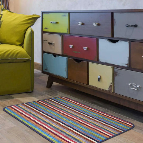 Washable Multicolour Stripe Mats| 111 - Doormat