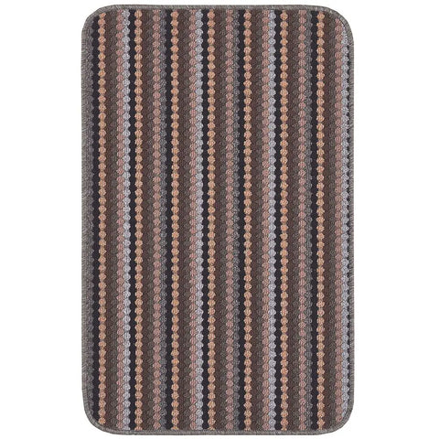 Washable Multicolour Stripe Mats| 111 - Grey / 57X90 cm - Doormat