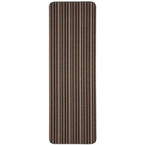Washable Multicolour Stripe Mats| 111 - Grey / 67X200 cm - Doormat