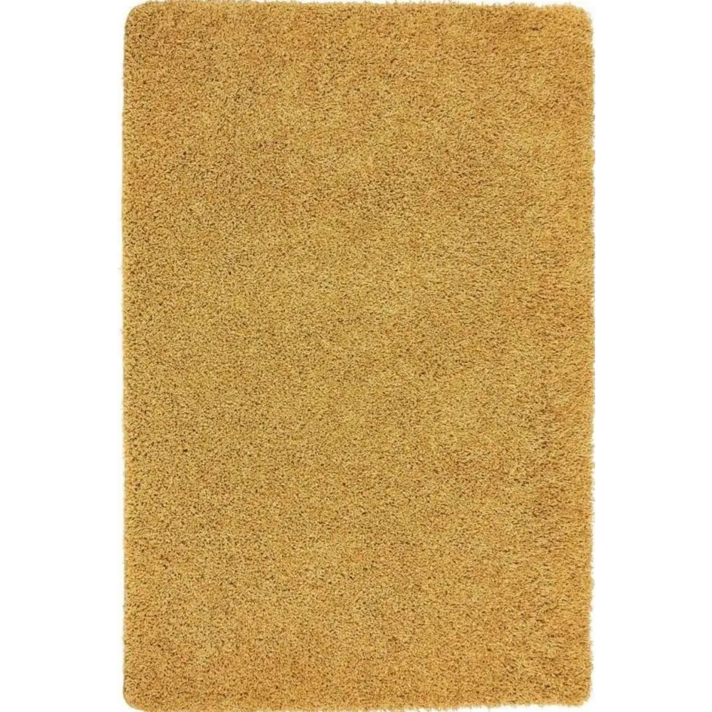 Washable Ochre Shaggy Rug - 60X100 cm - Rugs