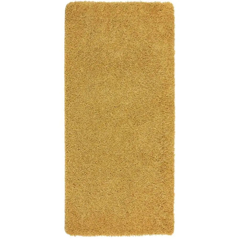 Washable Ochre Shaggy Rug - 67X200 cm - Rugs