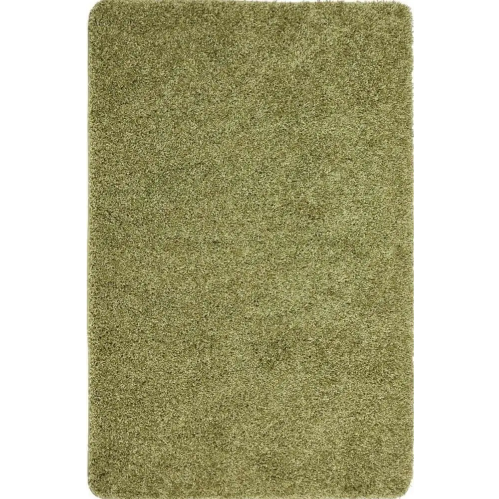 Washable Olive Green Shaggy Rug - 60X100 cm - Rugs