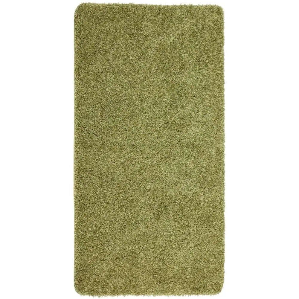 Washable Olive Green Shaggy Rug - 67X200 cm - Rugs