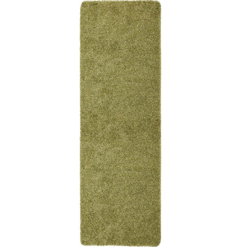 Washable olive green shaggy runner rug with plush textured surface perfect green shaggy rug for cozy spaces