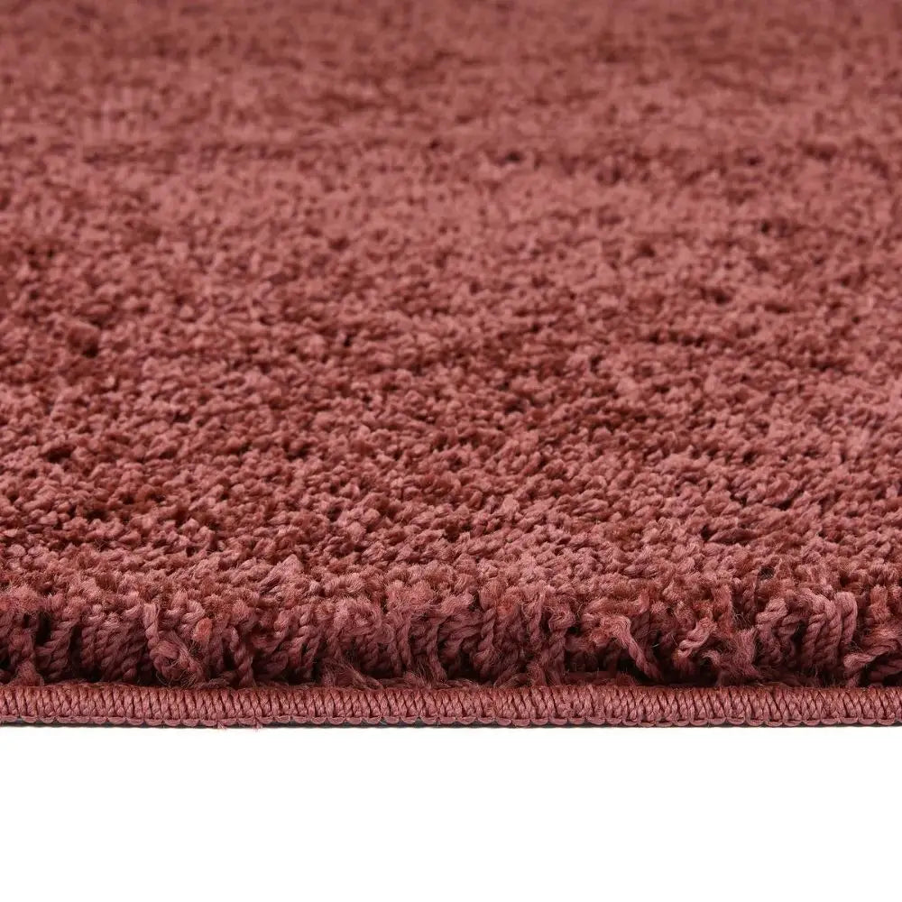 Washable Ox Red Shaggy Rug - Rugs