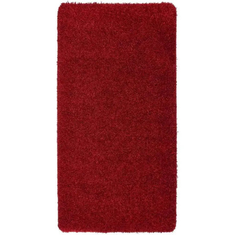 Washable Red Shaggy Rug - 67X200 cm - Rugs