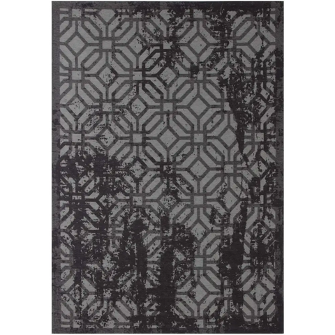 Washable Rug Carina Black | 6930B - 80X150 cm - Rugs