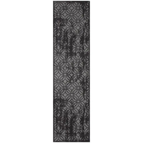 Washable Rug Carina Black | 6930B - 80X300 cm - Rugs