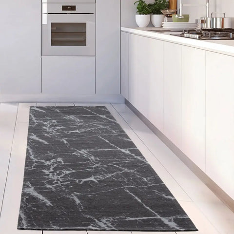 Washable Rug Carina Dark Grey | 6952D - Rugs