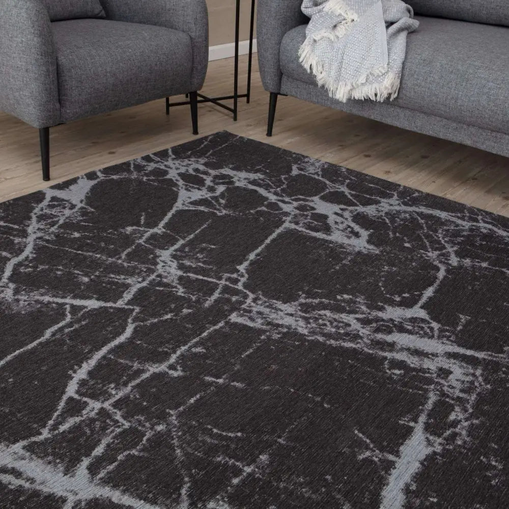 Washable Rug Carina Dark Grey | 6952D - Rugs