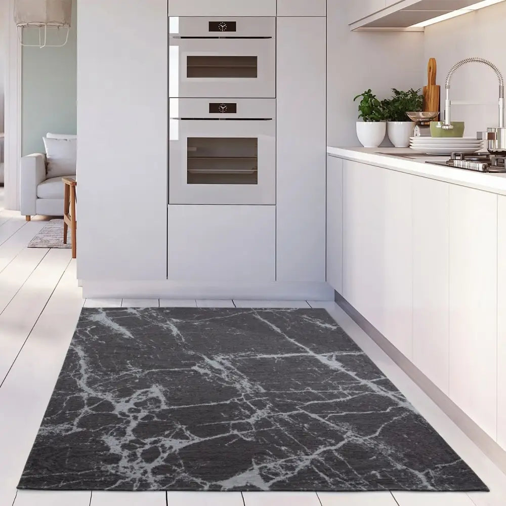 Washable Rug Carina Dark Grey | 6952D - Rugs