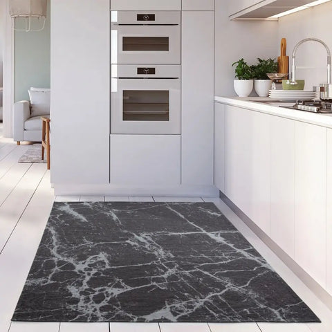 Washable Rug Carina Dark Grey | 6952D - Rugs