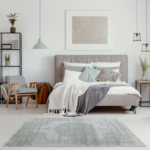 Gray textured washable rug carina green with subtle faded pattern perfect for cozy living spaces green rug