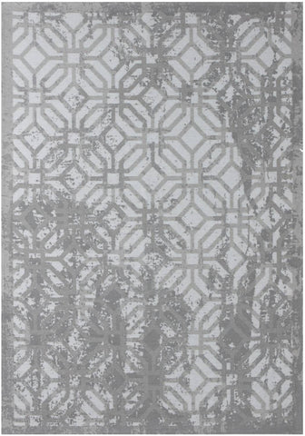 Washable carina grey rug with a grey geometric distressed vintage-inspired design perfect for any space