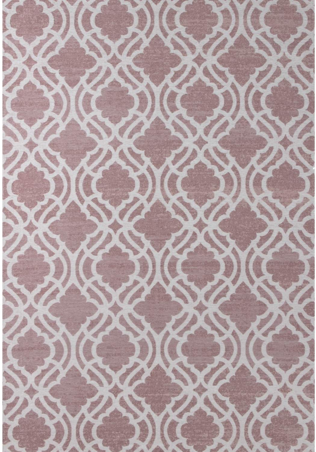 A soft pink and white textured washable rug carina pink with a geometric woven pattern perfect for easy cleaning
