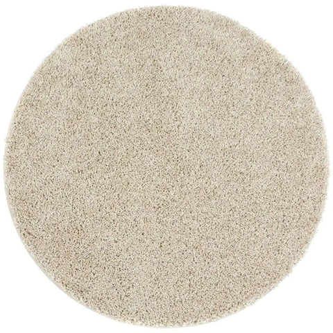 Washable Stone Shaggy Rug - Ø 100 cm - Rugs