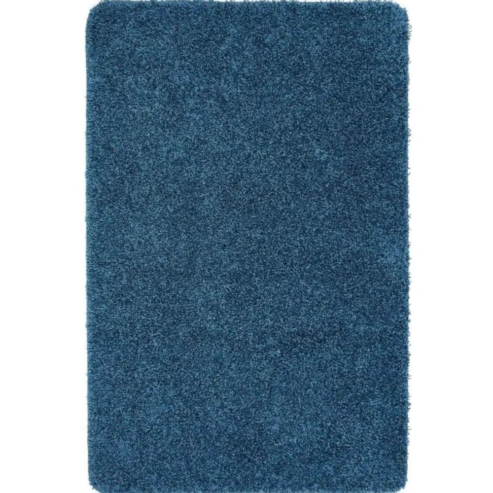 Washable Teal Shaggy Rug - 60X100 cm - Rugs
