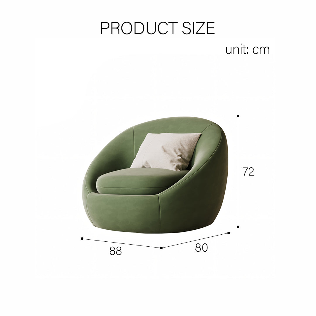 Watanabe Round Lounge Chair, Green Or White