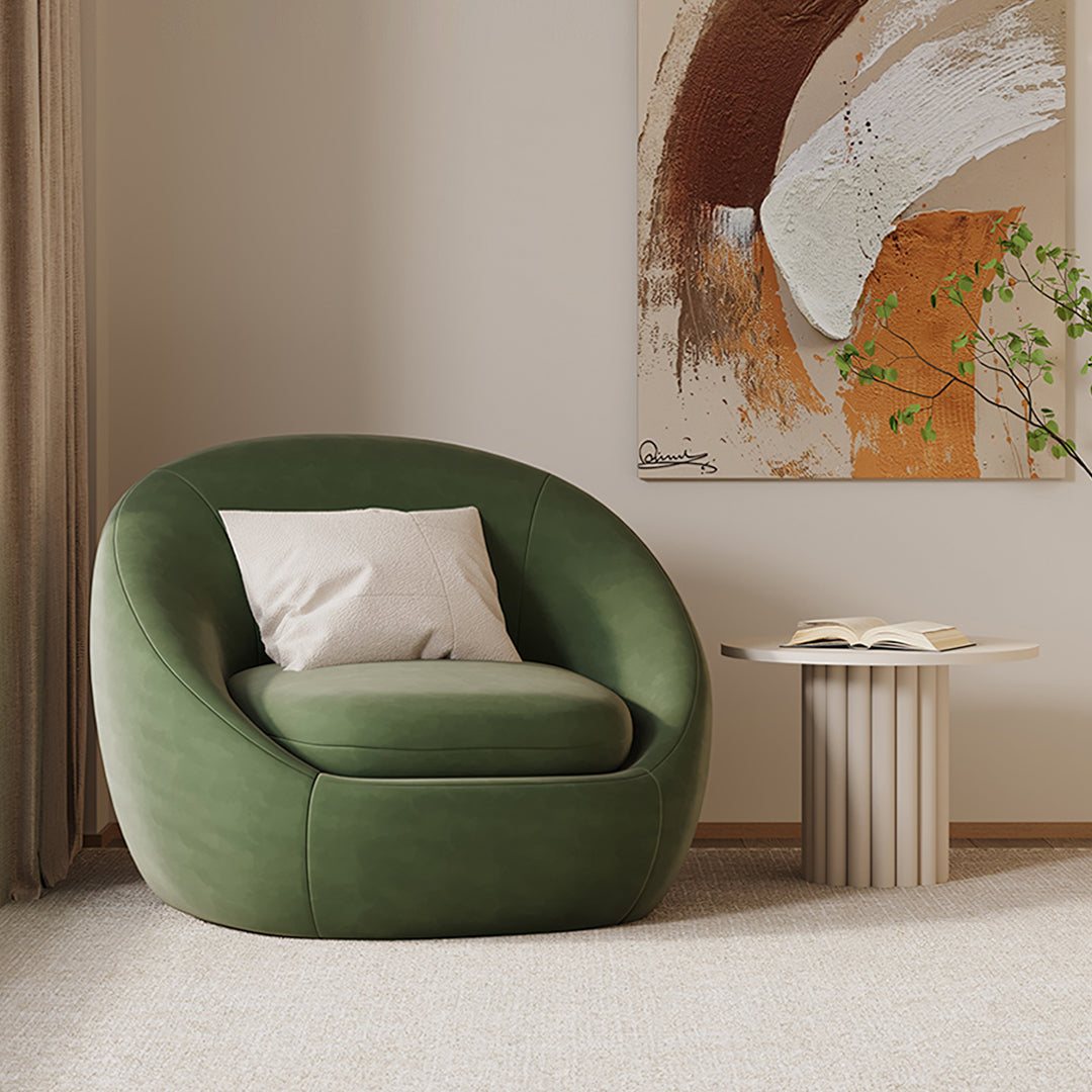 Watanabe Round Lounge Chair, Green Or White