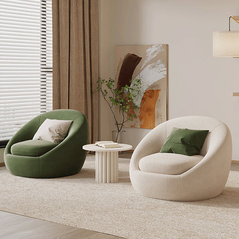 Watanabe Round Lounge Chair, Green Or White