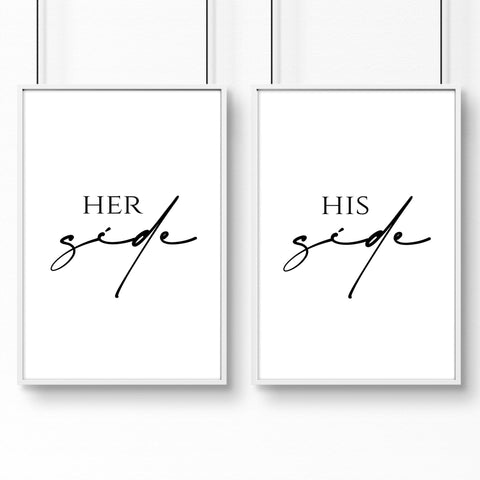 1st wedding anniversary gift | set of 2 wall art prints