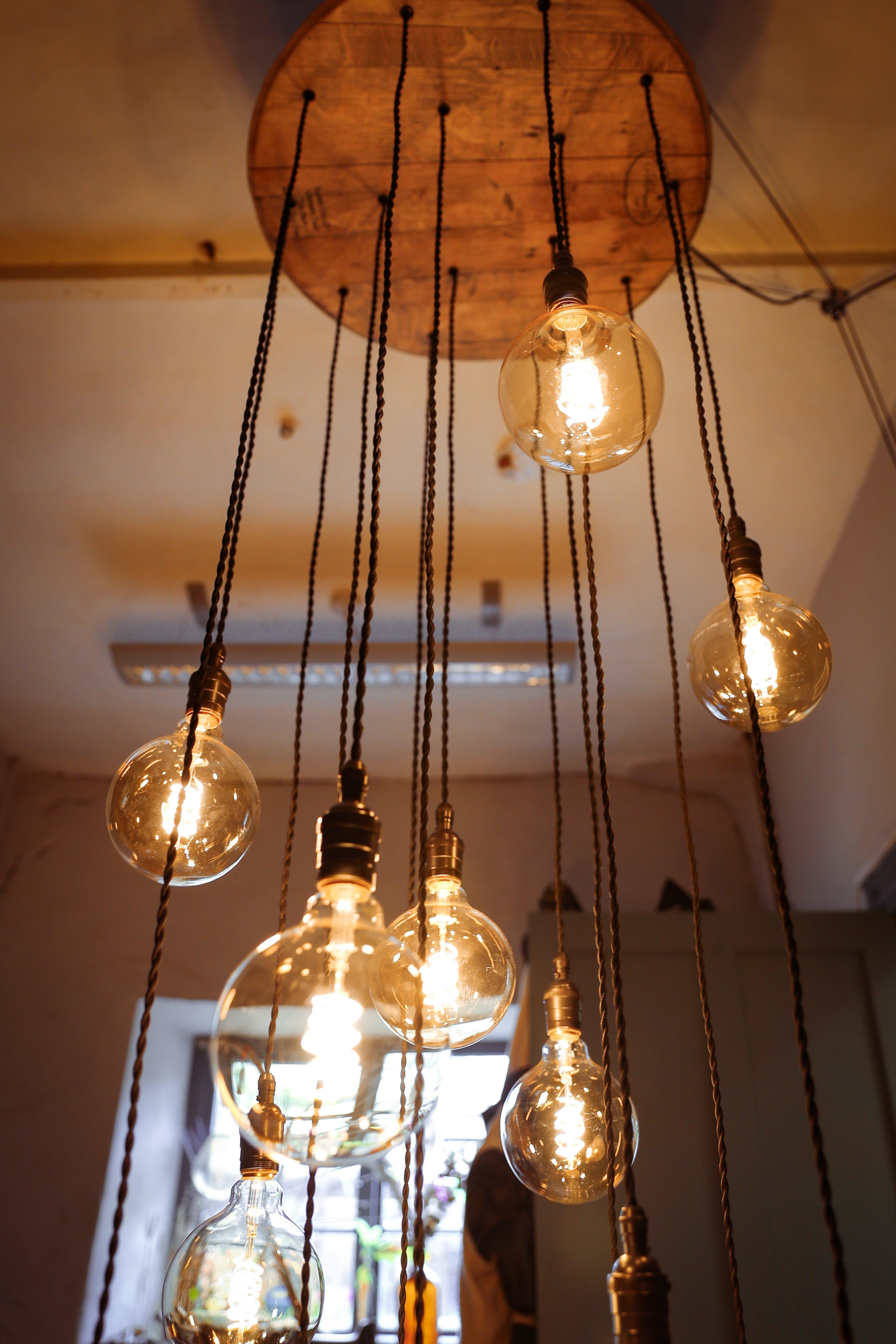 Rustic Cascade Chandelier | 15 Light Stairwell & High Ceiling Lighting UK