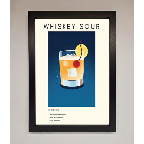 Whiskey Sour Framed Poster - A3 (29.7 x 42 cm) / Black - Framed Print