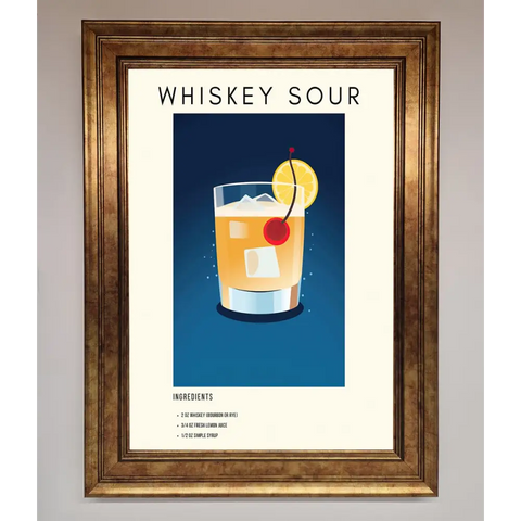 Whiskey Sour Framed Poster - B0 (100 x 141 cm) / Bronze - Framed Print