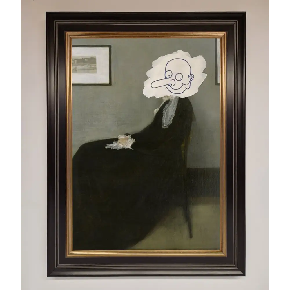 Whistlers Mother Framed Wall Art - A3 (29.7 x 42 cm) / Black Gold - Framed Print