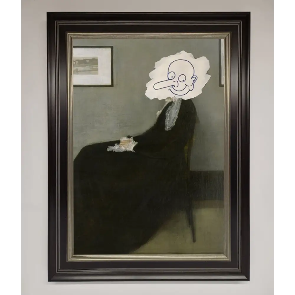 Whistlers Mother Framed Wall Art - A3 (29.7 x 42 cm) / Black Silver - Framed Print