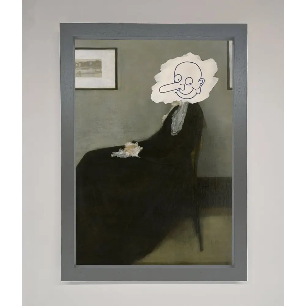 Whistlers Mother Framed Wall Art - A3 (29.7 x 42 cm) / Dark Grey - Framed Print