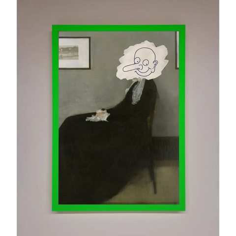 Whistlers Mother Framed Wall Art - A3 (29.7 x 42 cm) / Neon Dark Green - Framed Print