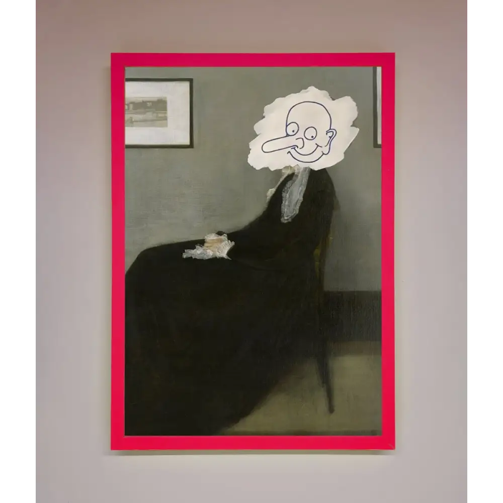 Whistlers Mother Framed Wall Art - A3 (29.7 x 42 cm) / Neon Pink - Framed Print