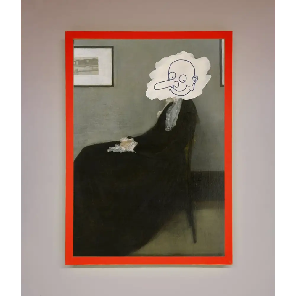 Whistlers Mother Framed Wall Art - A3 (29.7 x 42 cm) / Neon Red - Framed Print