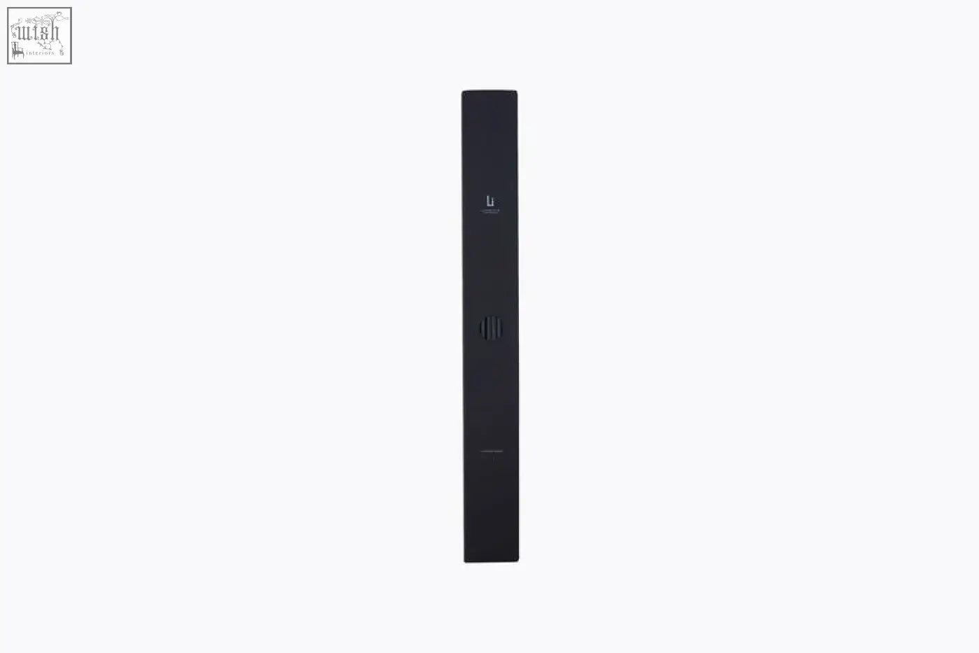 Black rectangular speaker with minimalist design and subtle branding from white musk premium xxl home collection diffuser refill