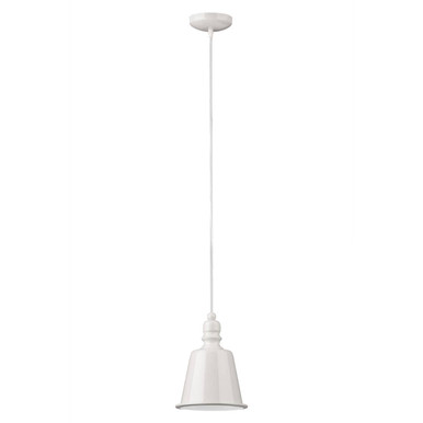 White pagoda pendant light with bell-shaped shade and slender cord perfect modern hanging pendant light