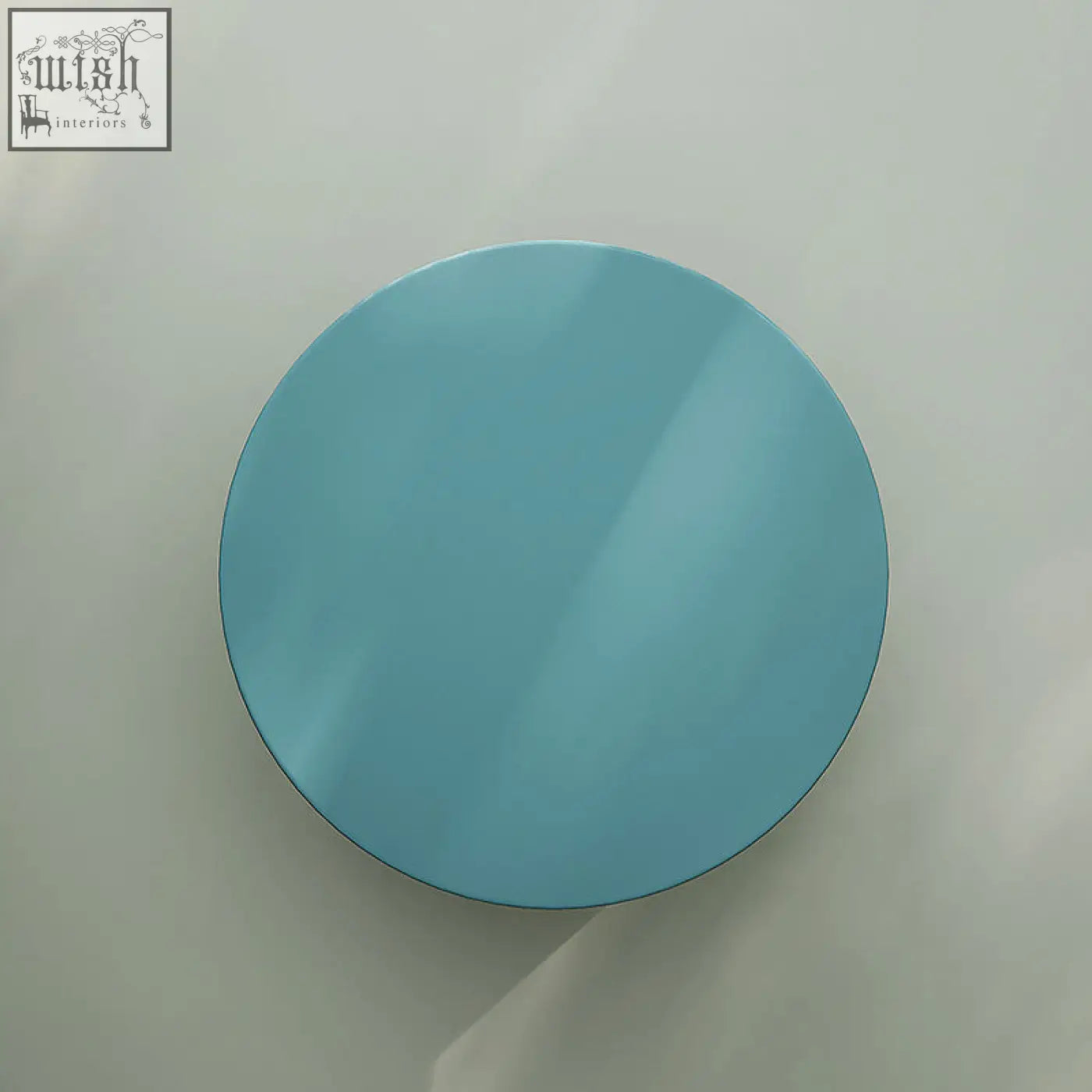 Willa side table blue with smooth matte finish and soft edges featuring an environmental protection sheet design