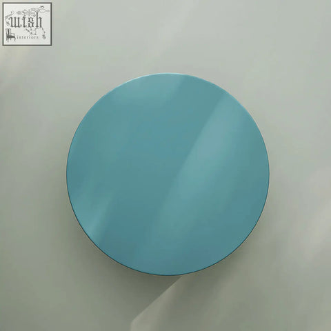 Willa side table blue with smooth matte finish and soft edges featuring an environmental protection sheet design