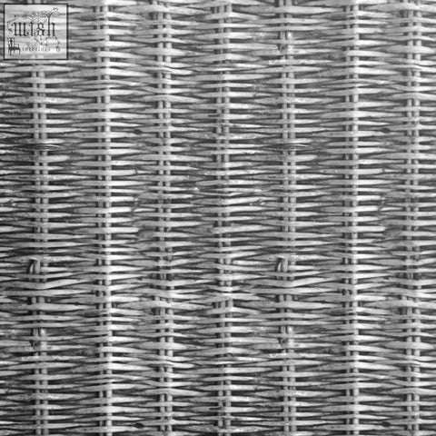 Close up of willow wallpaper showing woven wicker basket weave pattern check shipping times for delivery updates