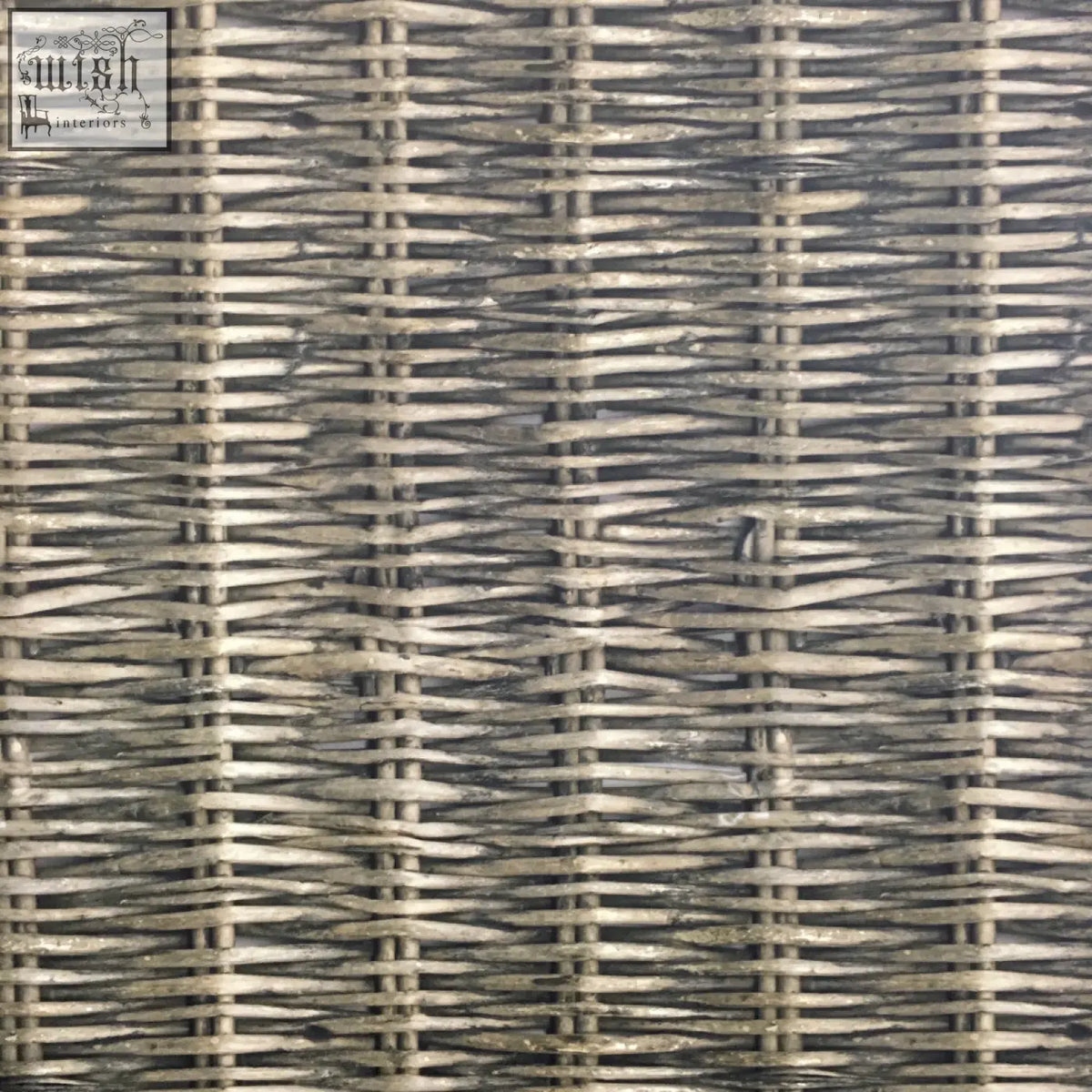 Gray woven wicker surface with tight uniform pattern on willow wallpaper check shipping times for delivery details