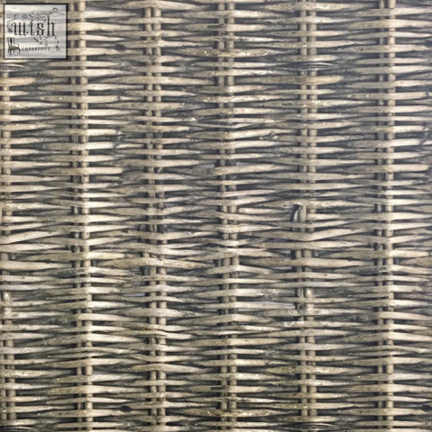 Gray woven wicker surface with tight uniform pattern on willow wallpaper check shipping times for delivery details