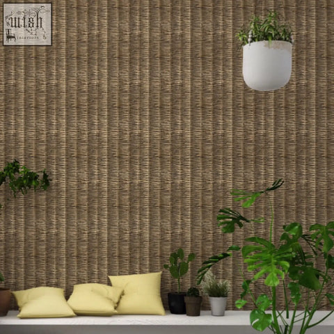 White ceramic hanging planter with textured weathered finish complementing willow wallpaper check shipping times