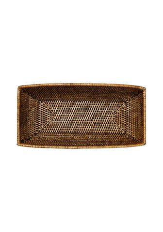 Wiltshire Long Rattan Basket in Classic Brown