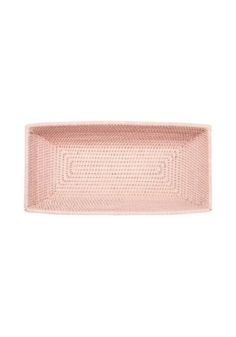 Wiltshire Long Rattan Basket in Pink