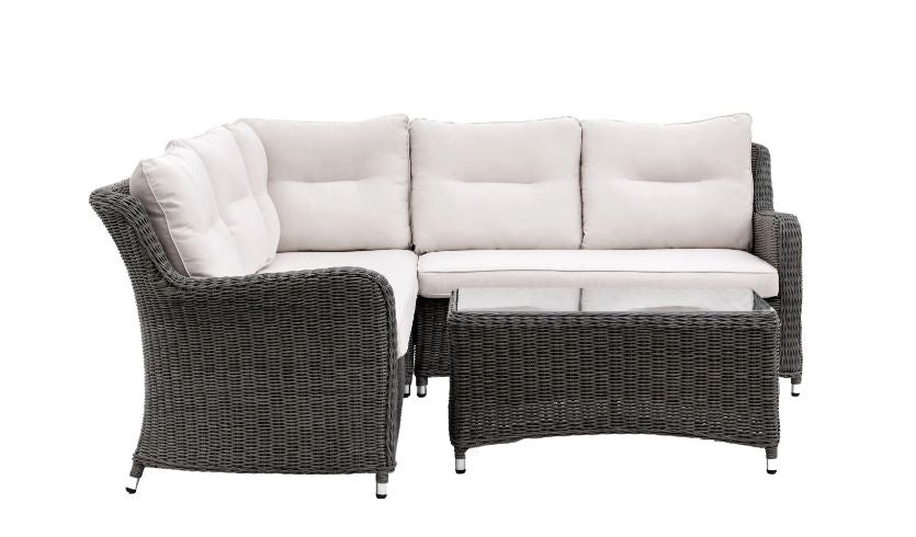 Winchester Outdoor Corner Sofa 5 Seater and Table