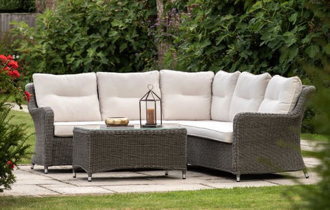 Winchester Outdoor Corner Sofa 5 Seater and Table